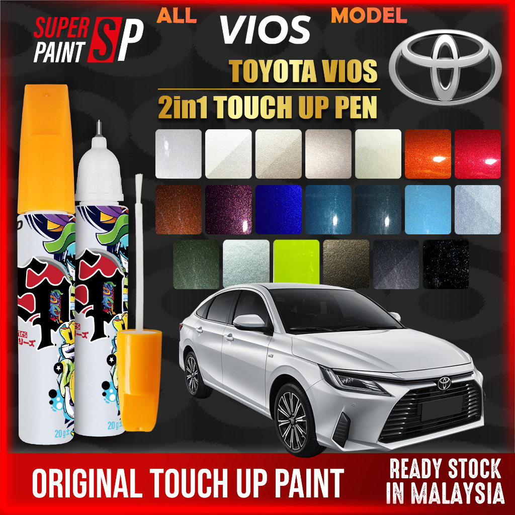【 TOYOTA VIOS 】Car Touch Up Pen All Color Touch Up Paint Scratches Pro Remover Tool DIY Calar Cat Kereta Aikka 补漆笔