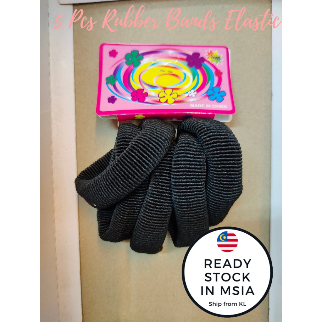 Ready Stock 5pcs Hair ties Hair band Student Hair tIes India Girl Hair ties 现货5个成人发圈紧紧绑发高耐拉不断绑发