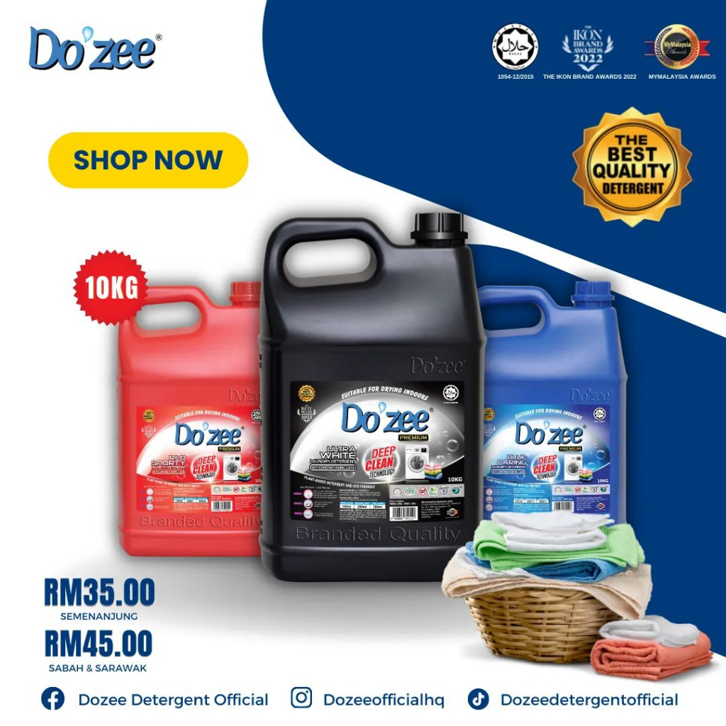 Sabun dozee untuk pengguna dozee shopeefood same day delivery kuala lumpur detergent basuh baju wangi viral halal cod