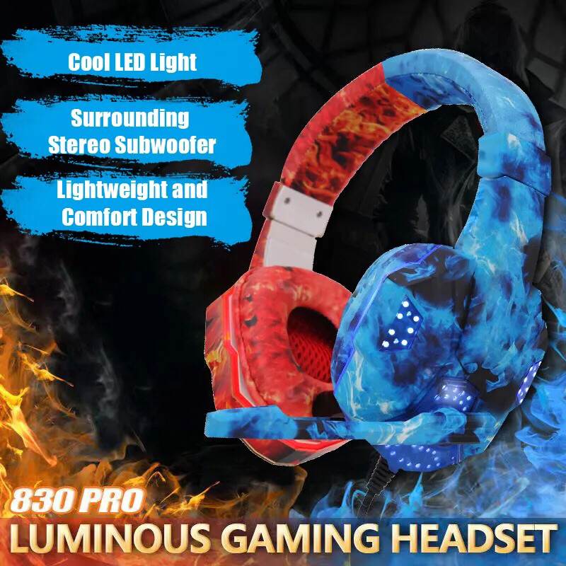 Soyto 830 Pro Gamer Headset Over Ear Plextone Headphone Headset Noise Cancelling with Mic Gaming Wired Headphones