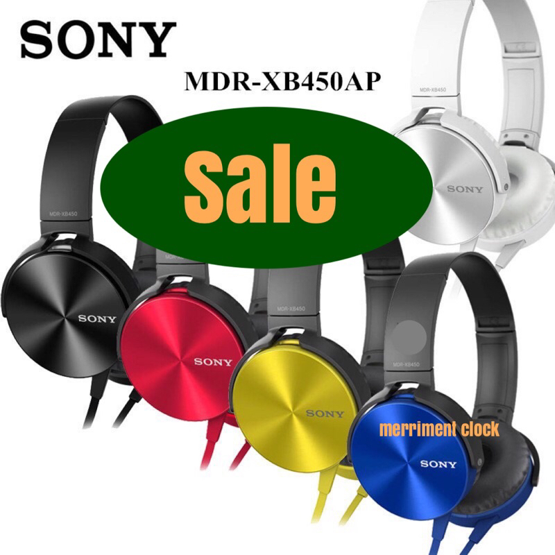 Sony 450 Extra Bass Stereo Gaming Headphone Over Ear Headset Noice Cancelling with Mic XB450AP XB450BT Wired Headphones