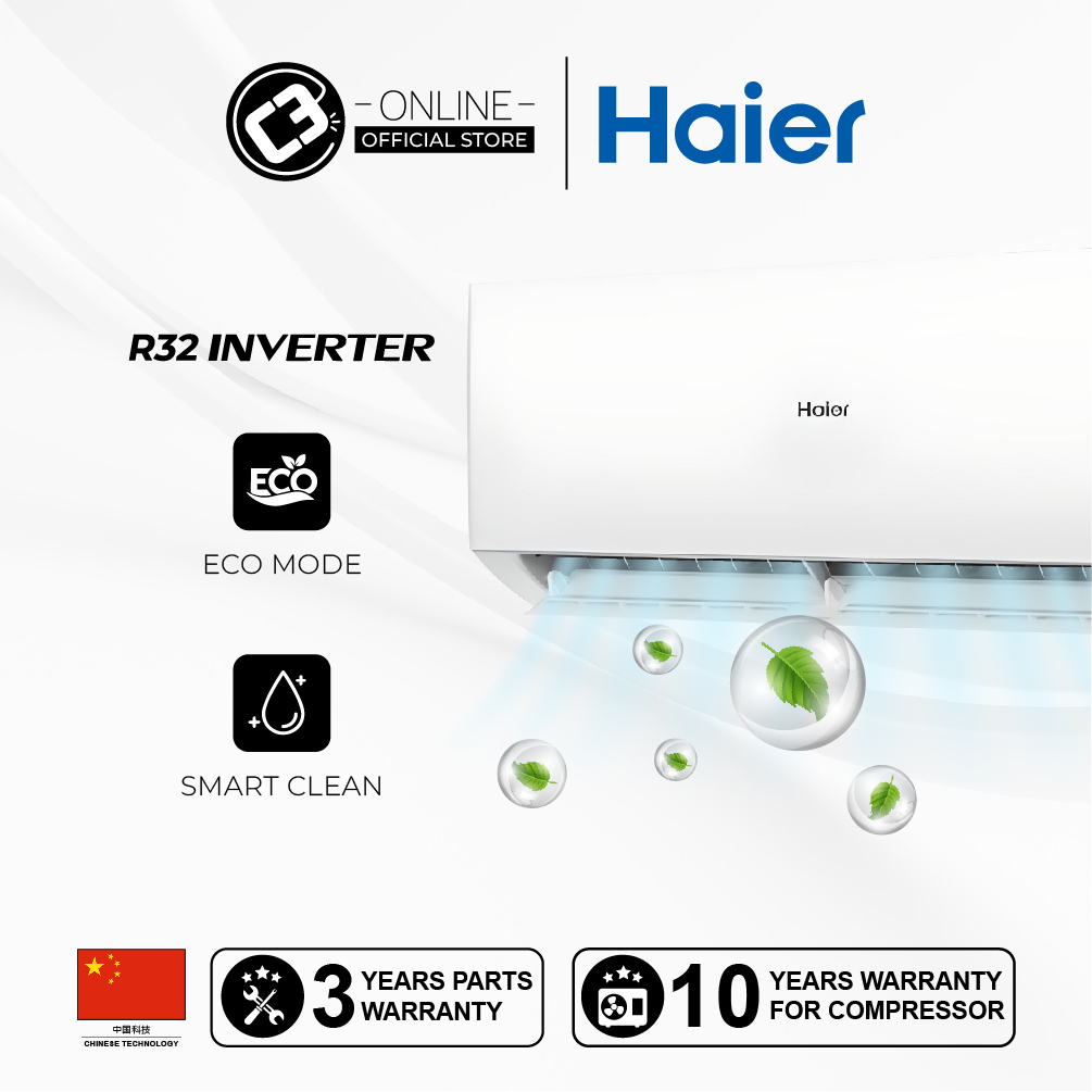 ( West )HAIER (HSU-VQA22) (1.0HP) -Inverter Air Conditioner Wall Mounted WEST MALAYSIA