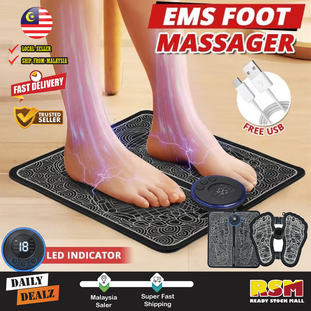 EMS Electric Foot Acupressure Massager Muscle Stimulator Blood Circulation Pain Relief / EMS Terapi Akupuntur