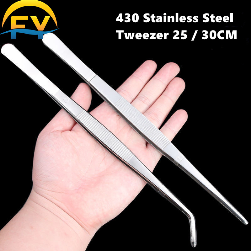 FY Terrarium Aquarium Curve Straight 25CM 30CM Long Tweezer for Succulent Moss Micro Landscape Aqua Plant Alat Terrarium