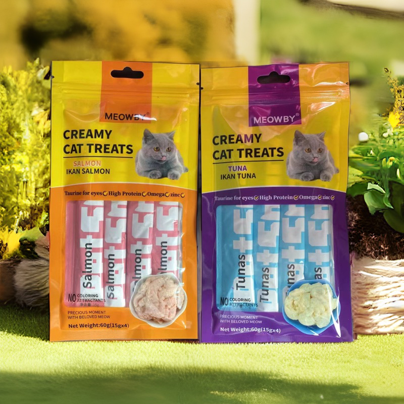 🔥isi Pekat🔥10% High Protein Meowby 15g X 4 Pcs/pack Premium.. | Cat ...