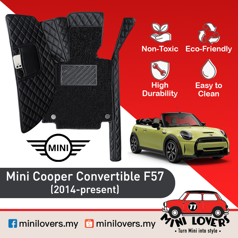 Mini Cooper Convertible F57 (2014-present) Premium Double Layer Car Mat / Karpet Kereta