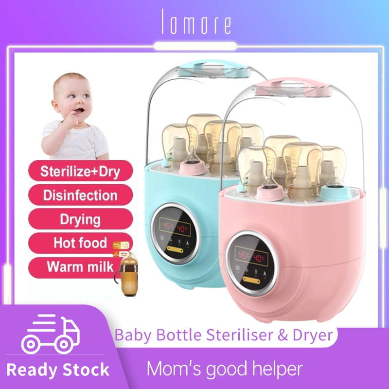 5 In 1 Baby Bottle Sterilizer Milk Bottle Warmer Double Structure Baby Feeding Bottle Drying Smart LED Touch Screen Multifunctional Milk Warmer & Sterilizer
