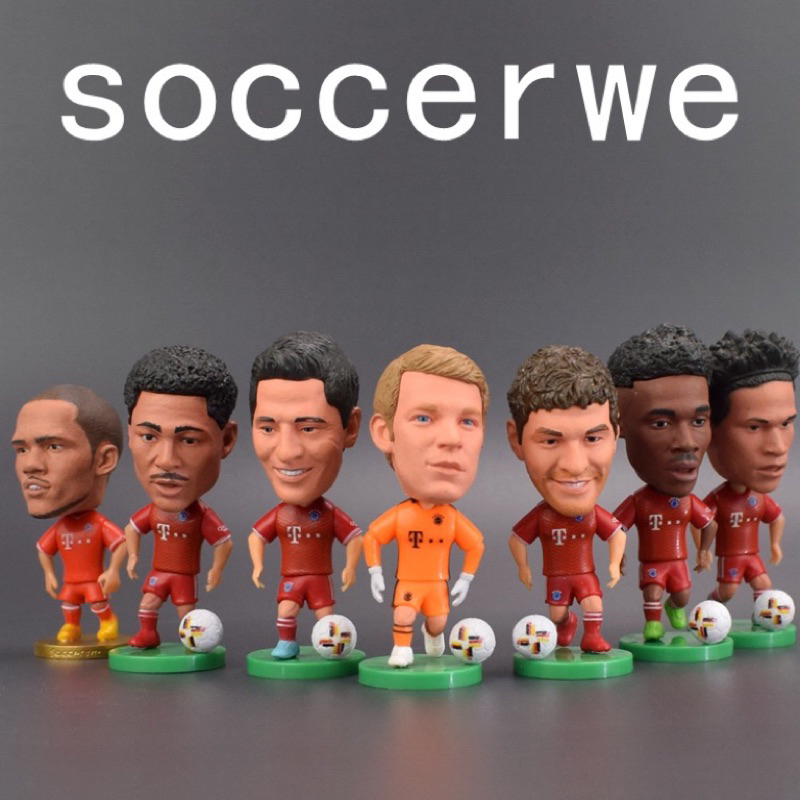 SOCCERWE KODOTO BAYERN MUNICH KANE MULLER JAMES NEUER ALONSO LEWANDOWSKI COSTA DAVIES GNABRY FOOTBALL FIGURES PATUNG