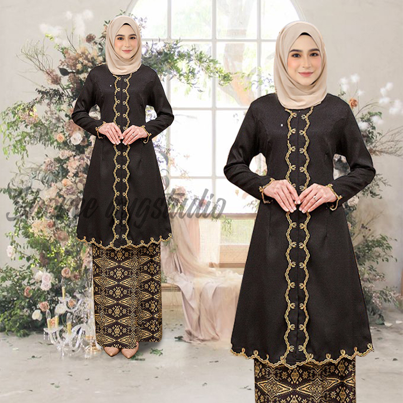 Baju Kebarung Batik Moden Baju Labuh  Kebaya NikahTunang KEBARUNG SONGKET TABUR Kurung Sulam Ironless Bridesmaid Nikah