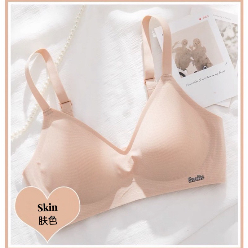 #Malsysia Ready Stock IceSilk Thai Latex Bra Gathering Ice Silk Seamless Sports Vest Style 泰国乳胶 M-XXL