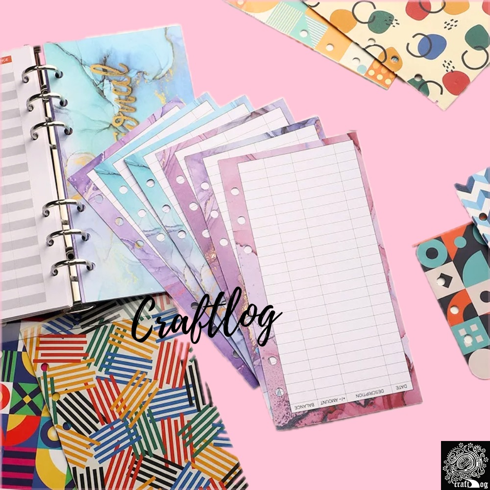 2024 A6 Colorful Marble Budget Sheet for Cash Planner 12pcs Budget Planning