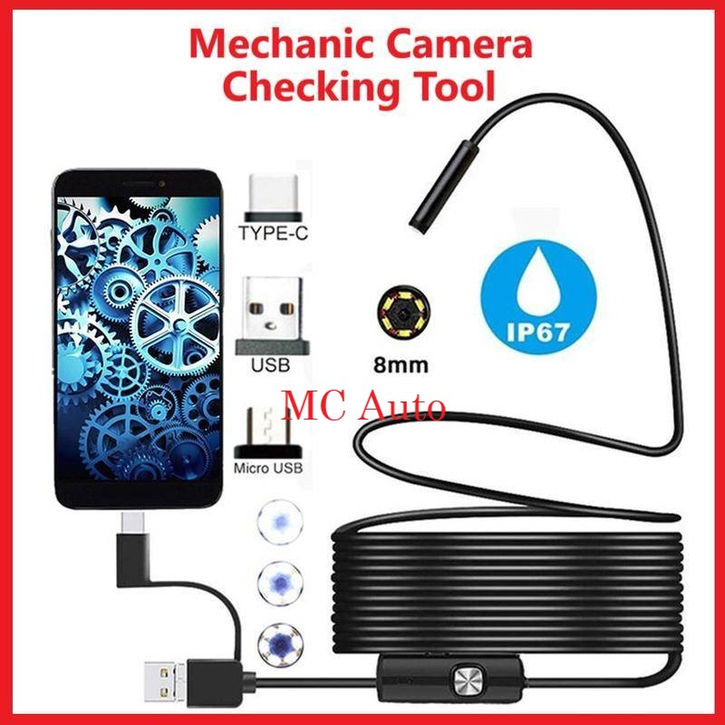 HD Quality Endoscope Camera Mini Flecxible Snake Engine Camera Car Endoscope Waterproof USB Len Inspection Tool