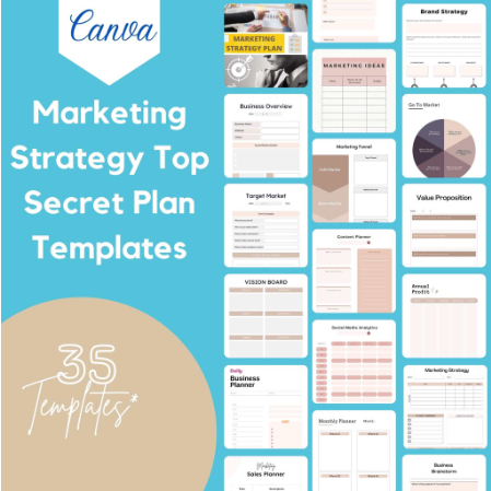 [] Canva - Marketing Strategy Top Secret Printable (A4 size) for |