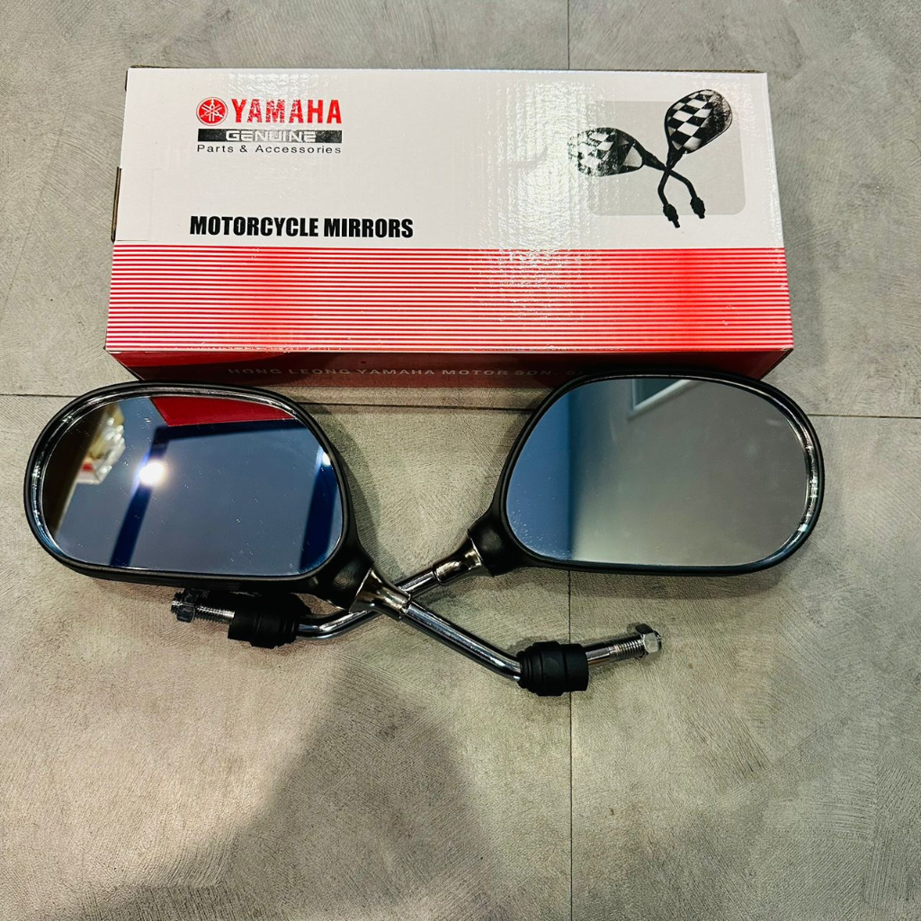 Side mirror cermin (chrome) y125z 125z lc135 lagenda y15zr y16zr y100 y110 (semua yamaha motor boleh pakai)