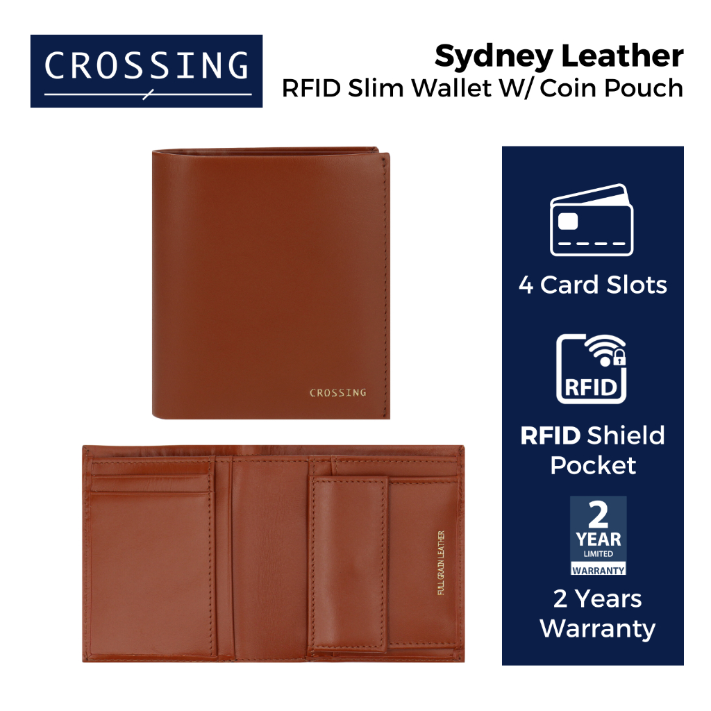 Crossing Sydney Slim Leather Wallet With Coin Pouch