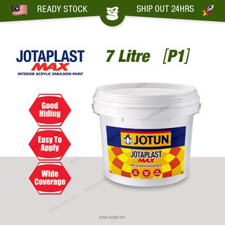 7L(P1)JOTUN Jotaplast Max 0000 White Paint KCC Evamaxx Interior Undercoat Wall Ceiling Cat Putih Dinding Dalam Rumah