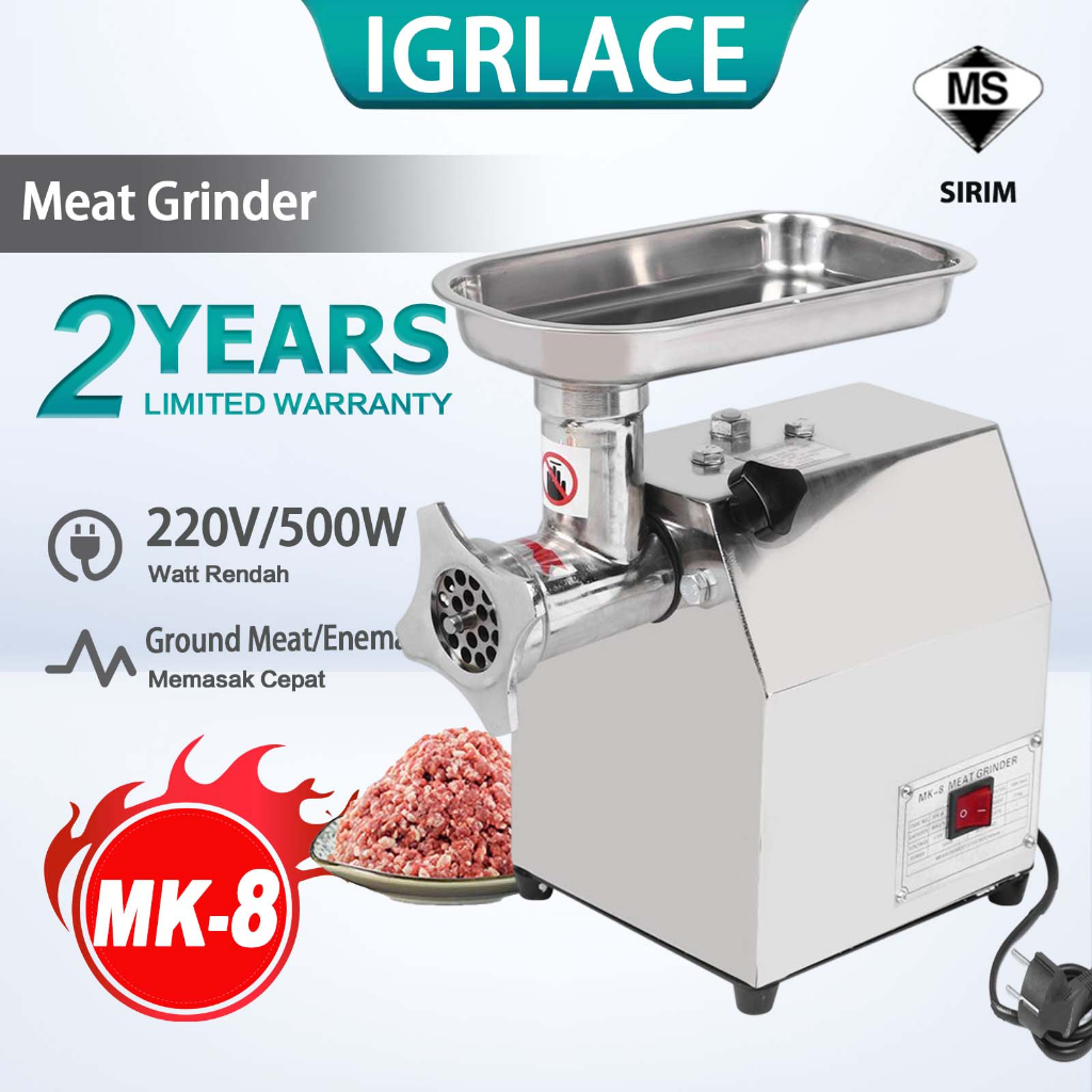 IGRLACE Meat Cutter Meat Grinder Electric Sausage Machine Electric Meat Grinder Meat Mincer Meat Mincing Machine 绞肉机