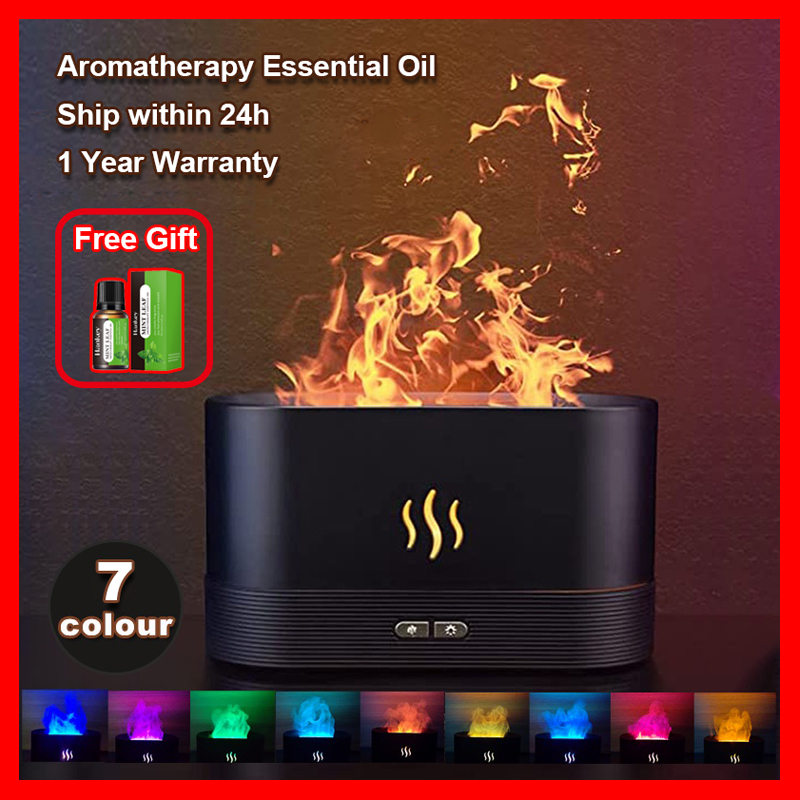 Colorful Flame Humidifier Essential Oil Aroma Diffuser air humidifier led 180ml Portable USB Mini Ultrasonic Humidificad