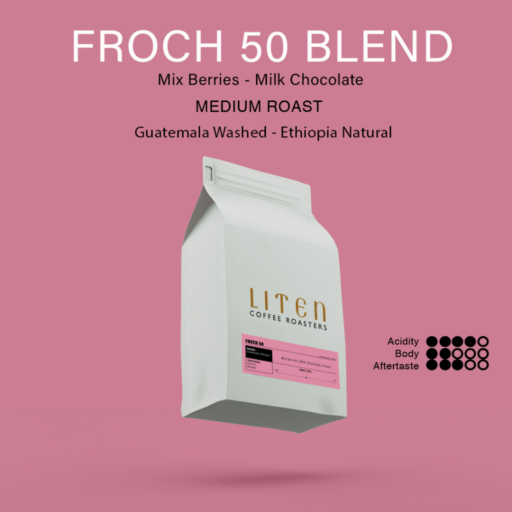 LITEN COFFEE - FROCH 50 Espresso Blend. Guatemala & Ethiopia Guji Blend - Medium Roast