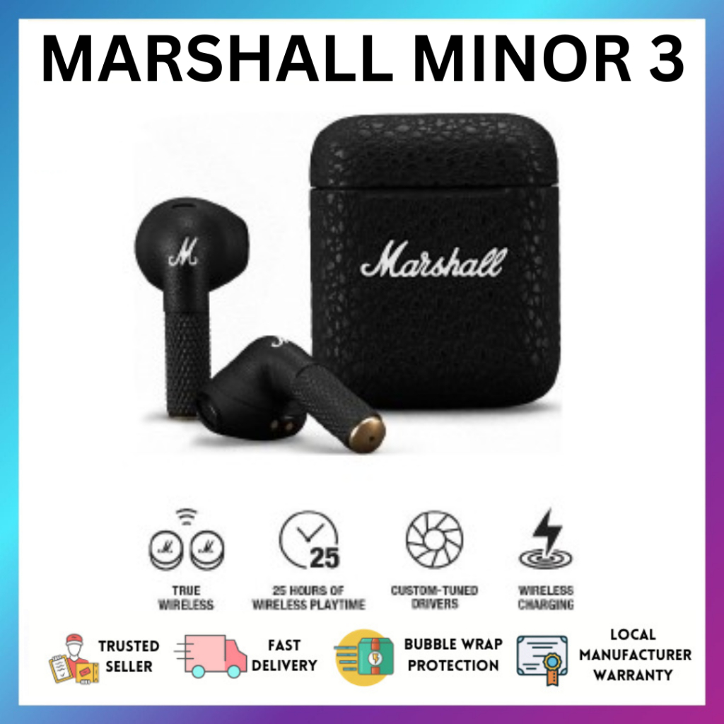 Marshall MINOR III True Wireless Blue-tooth Headset Subwoofer Waterproof Music In-ear headphones TWS Stereo Earbuds