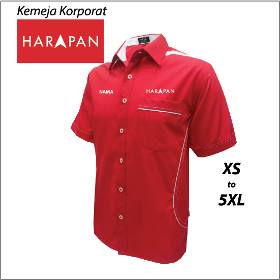 HARAPAN Baju Kemeja Korporat Politik Merah Pakatan Harapan PH Corporate Uniform Red