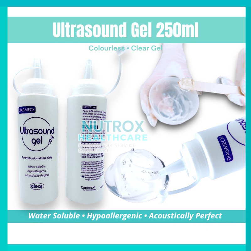 Ultrasound Gel Colourless 250ml, suitable for all ultrasound medical equipment