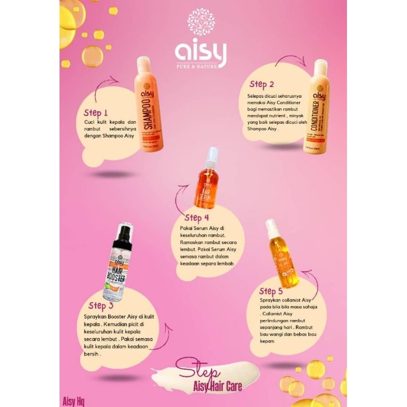 AISY HAIR SERUM ( UNTUK RAMBUT GUGUR KERING BERMINYAK), COLLAMIST ( PEWANGI RAMBUT ) PERFIUM AISY READY STOK FREE GIFT