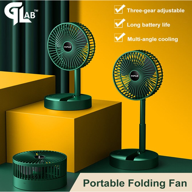 【𝑭𝑶𝑳𝑫𝑨𝑩𝑳𝑬】New Kipas Mini Adjustable Mini Fan Kipas Small Cooling Desk Home Office Table Battery USB Rechargeable Fan 小风扇