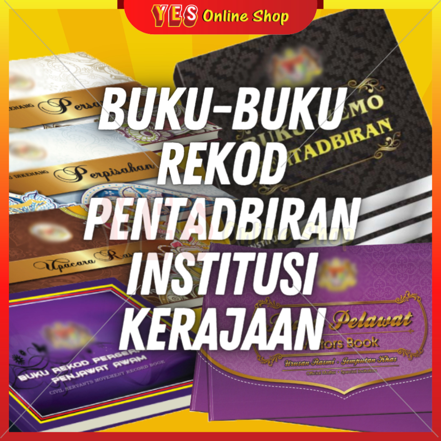 [READY STOCK] NEW Buku Rekod utk Pelbagai Kegunaan Institusi Kerajaan Pelawat/P.Awam/Persaraan/Perpisahan/MemoP.Tadbira