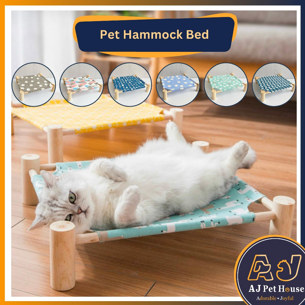 AJPET Hammock Cat Bed Katil Kucing Kayu Murah Tempat Tidur Kucing Cat Wooden Bed Cat Bed Pet Bed Dog Hammock Bed 猫床