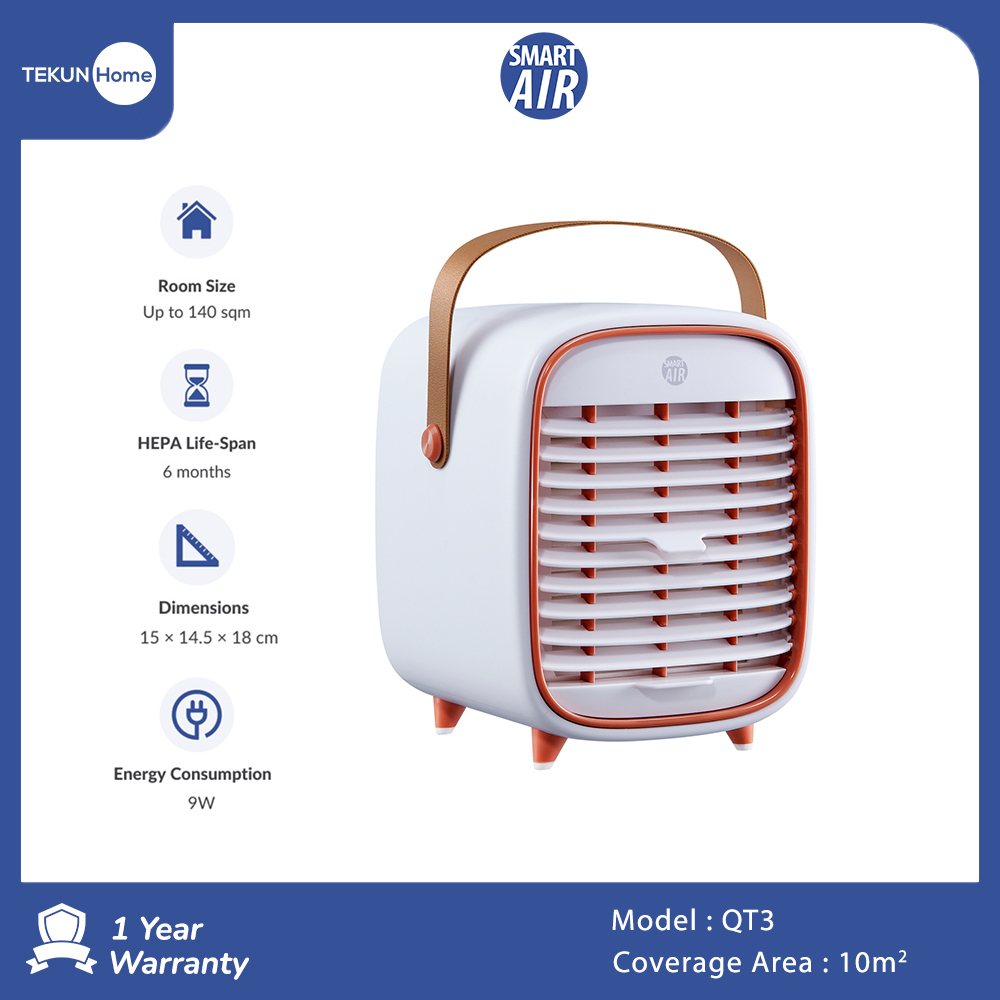 SMART AIR QT3 Mini Portable Air Purifier (Filters PM2.5, Viruses, Pollutants, Dust)