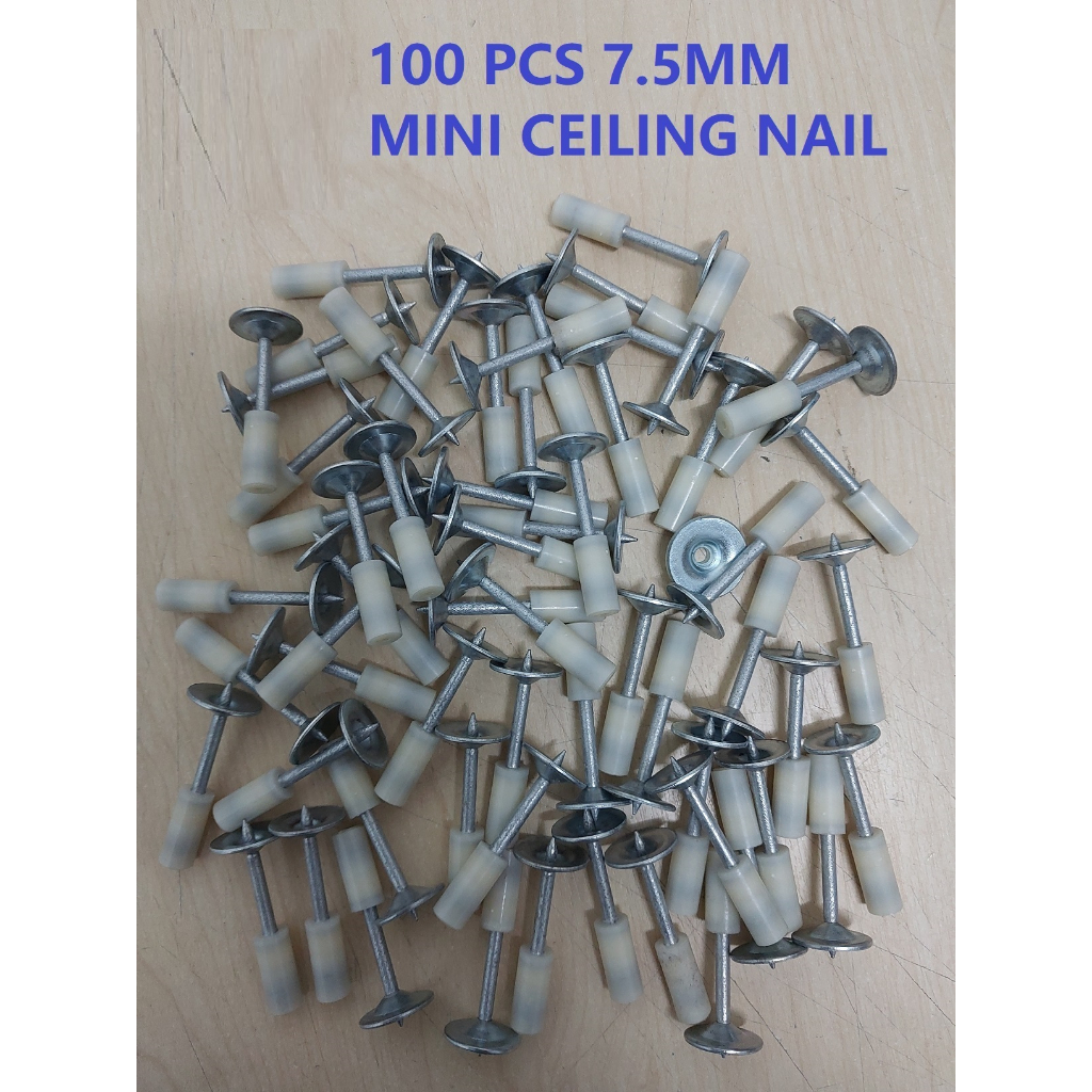 STEEL NAIL GUN RIVET TOOL ROUND NAIL 25MM CEILING NAIL 100PCS/BOX (REPACKING)