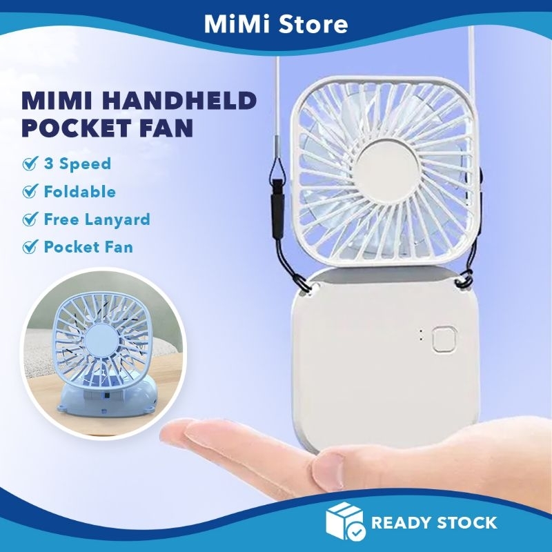 MiMi Portable Mini Handheld Fan USB Rechargeable Portable Mini Fan Small Usb Fan Kipas Pegang Kecik Portable Fan