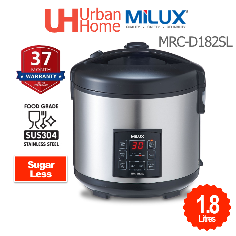 Milux Sugar Less Healthy Digital Rice Cooker (1.8L) MRC-D182SL / MRC-180SL