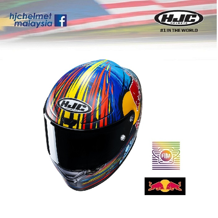 HJC RPHA 1 Full Face Racing Helmet - Jerez Red Bull [Limited Edition] with Red Bull logo