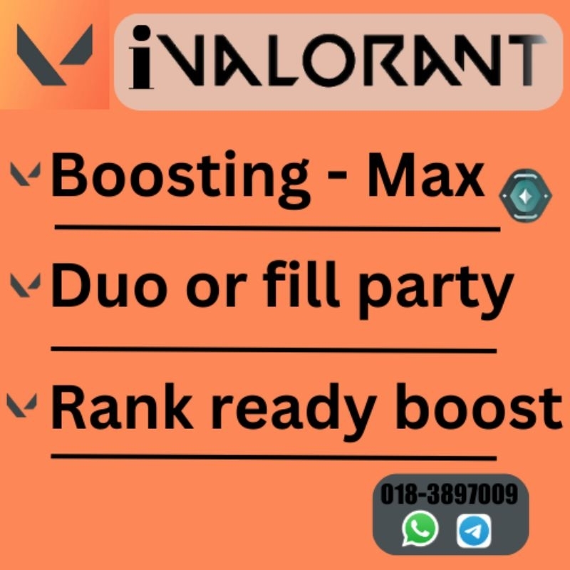 iVALORANT account services, Boosting,DUO-Party and Rank Ready.