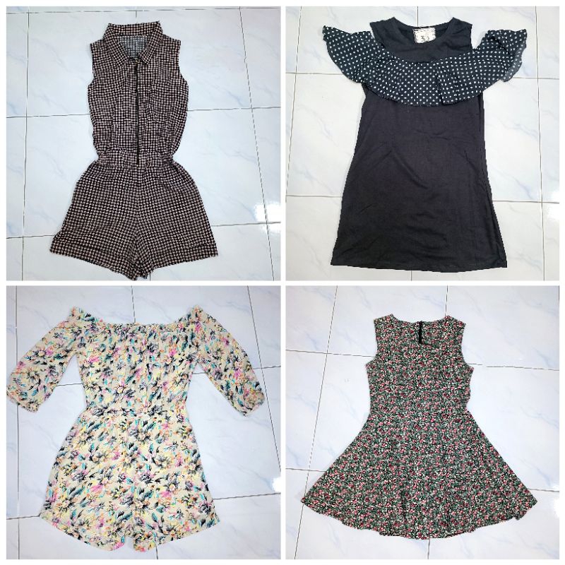 (JSD*2)Preloved Ladies Casual Dress Jumpsuit Office Wear/ Pakaian Terpakai – Gaun & Jumpsuit (Preloved) 连身裙/连身裤