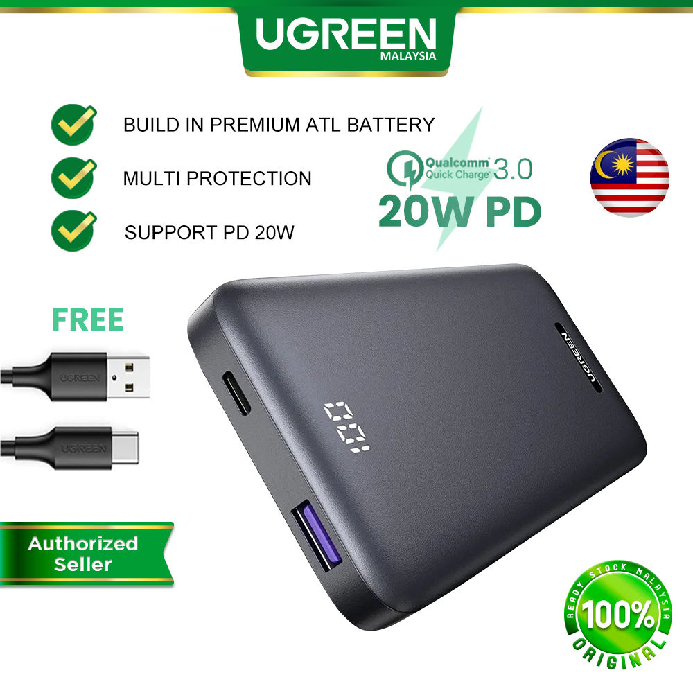 UGREEN 20W PD QC 3.0 Fast Charging PowerBank 10000mAh Charger Power Bank Mobile Android iPhone 15 Pro Max iPad Pro Air