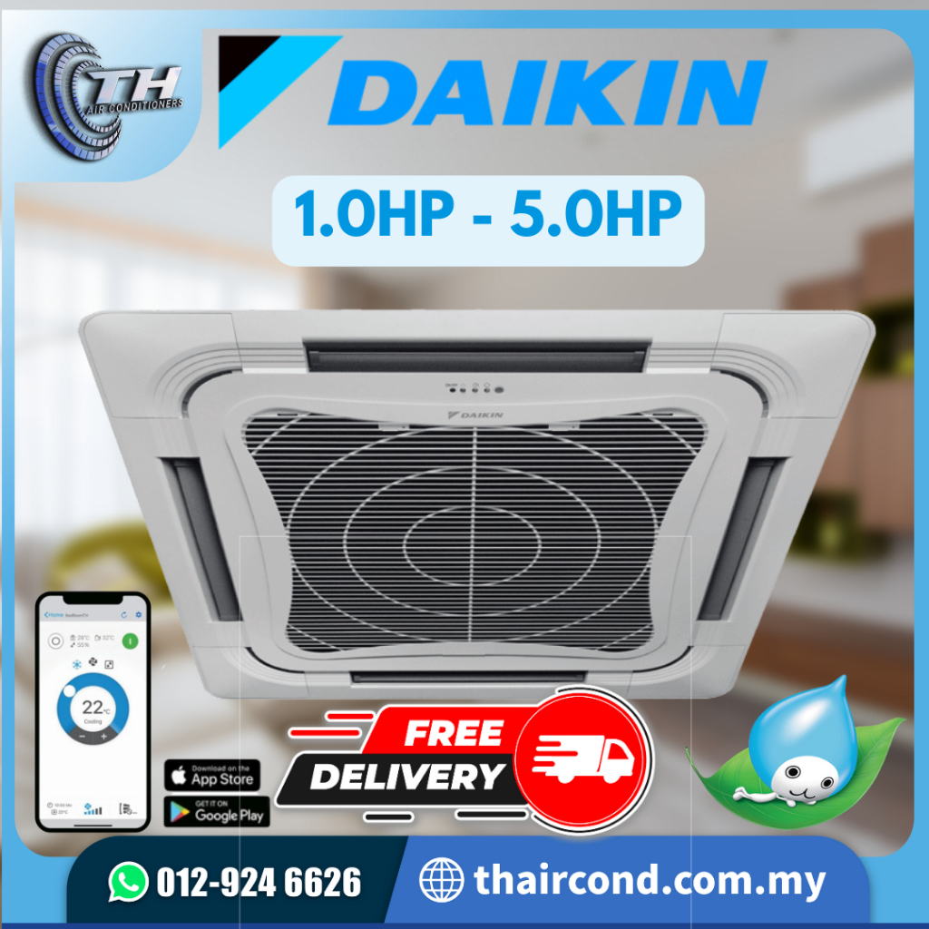 DAIKIN R32 WIFI NON INVERTER CONTROL CEILING CASSETTE 1HP-3HP