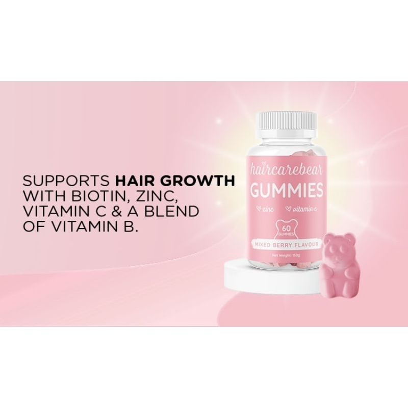 HAIRCAREBEAR HAIR GUMMIES (60GUMMIES) exp2025