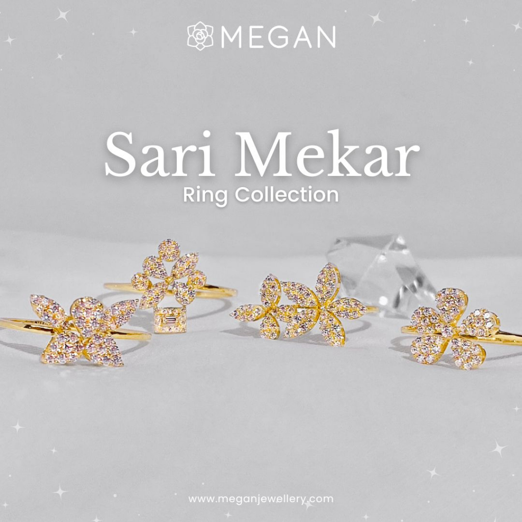 Megan Jewellery Sari Mekar Ring Collection Emas 916