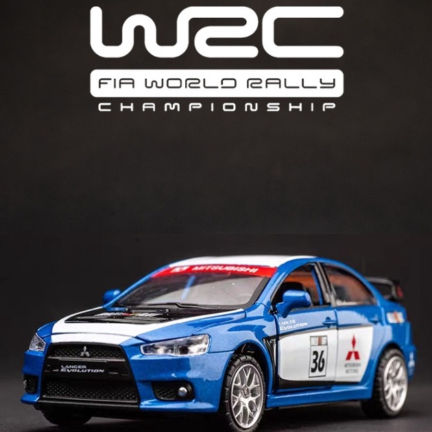 1:32 Mitsubishi Lancer Evolution X Evo 10 WRC World Rally Champion (Blue) Die Cast Car Models