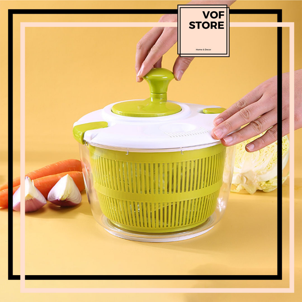 SALAD SPINNER PEMUTAR SALAD WASHER CUCI SALAD DEHYDRATOR DRYING SALAD WATER DRAIN BASKET