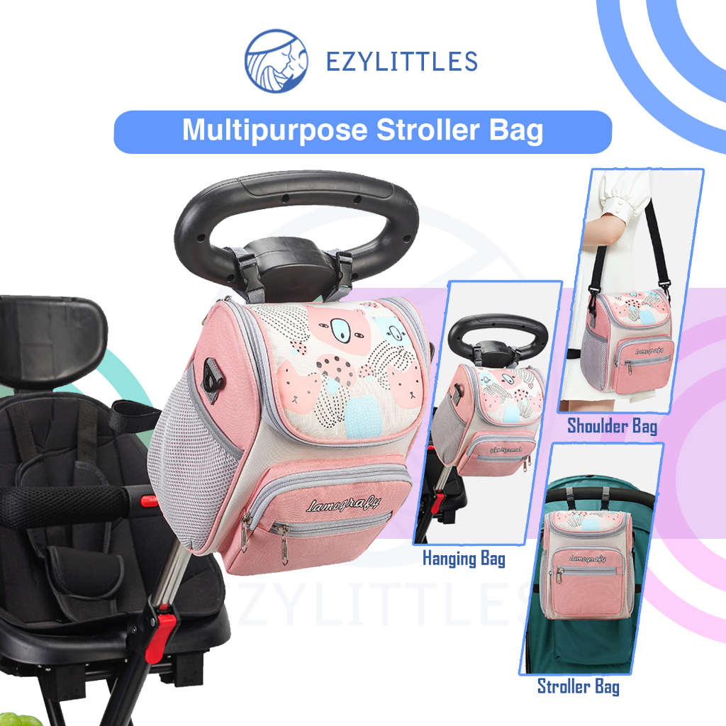 EZYLITTLES Stroller Organizer Bag Nappy Diaper Bag Storage Bag Carriage Hanging Accessories Compartment Mummy Bag