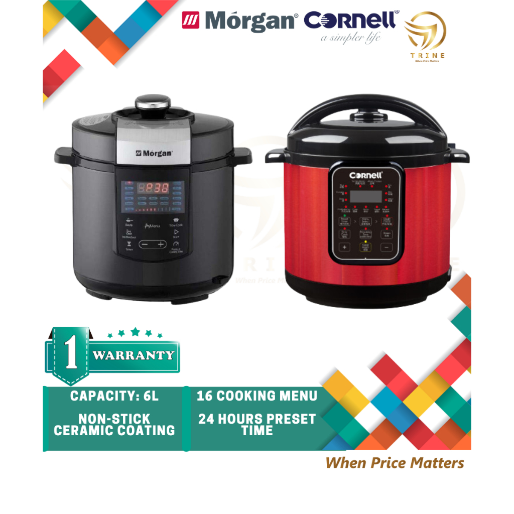 Cornell 6L Electric Pressure Cooker CPC-E60C/ Morgan 6.0L Electric Pressure Cooker MPC-600TC/ Morgan 8.0L MPC-800 MPC800