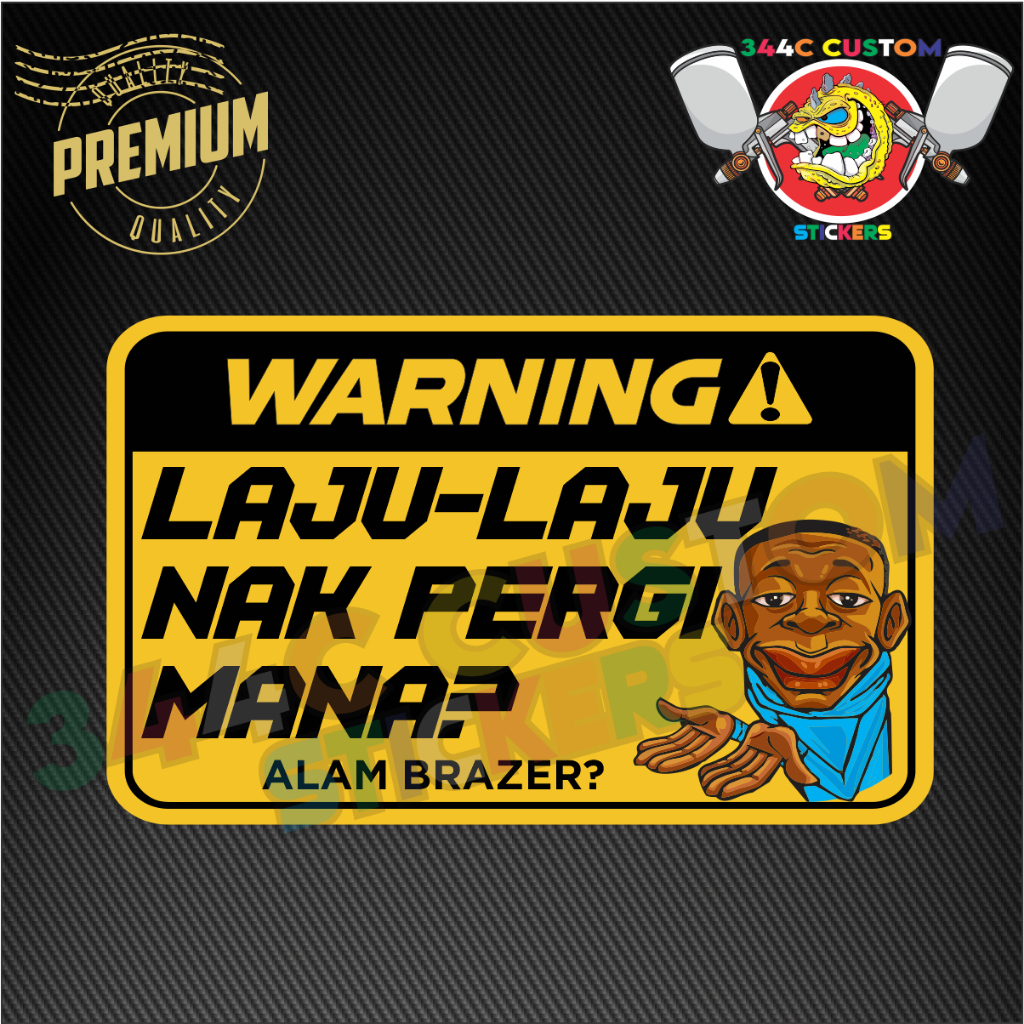 Sticker Kereta Motor Laju Nak Pergi Mana Sticker Honda Wave 125r 125s ultimo Ysuku Y15zr