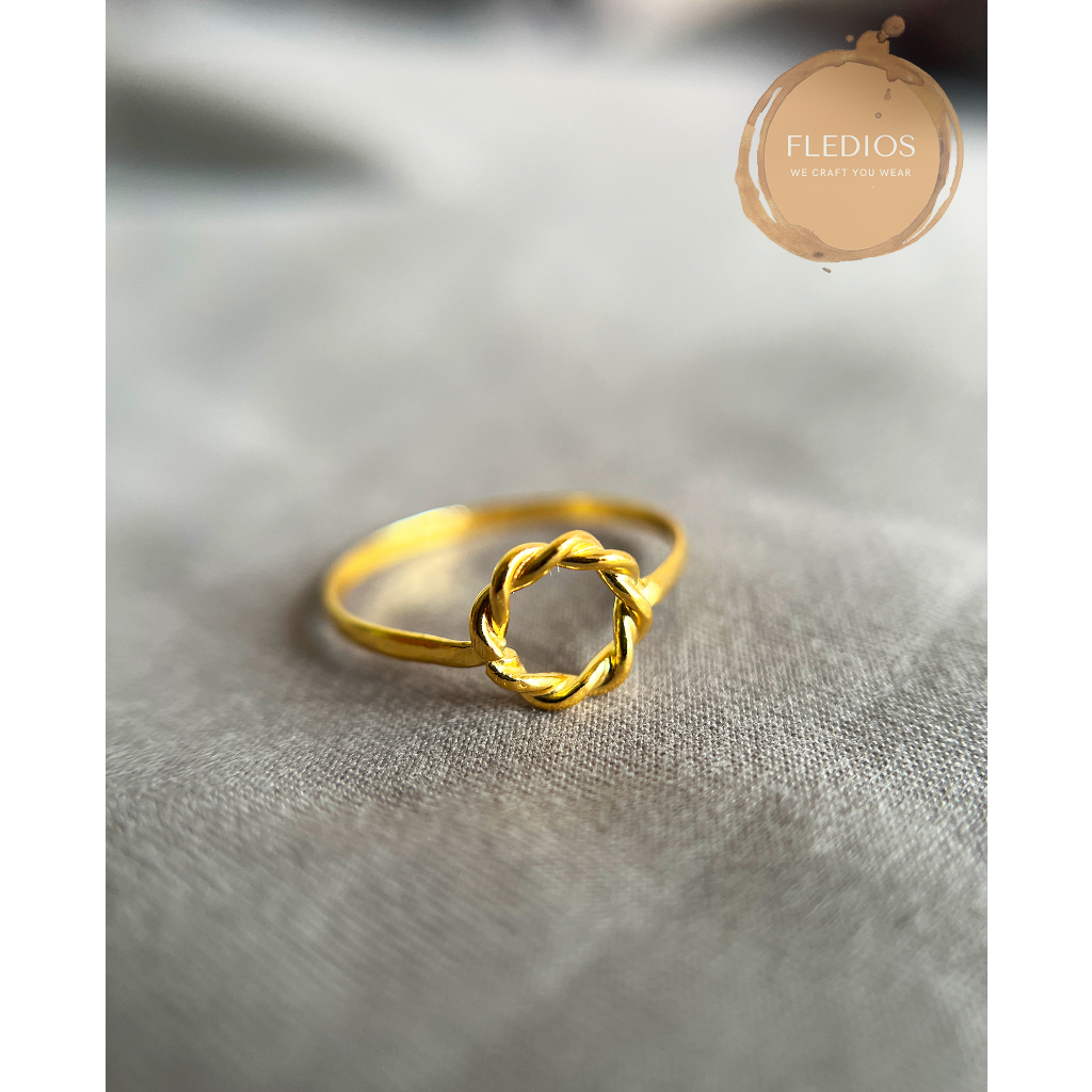 Cincin Emas 916 Cincin Croissant Emas 916  Tulen 916 Gold Ring Fledios Cincin Emas Cincin Belah Rotan Tule