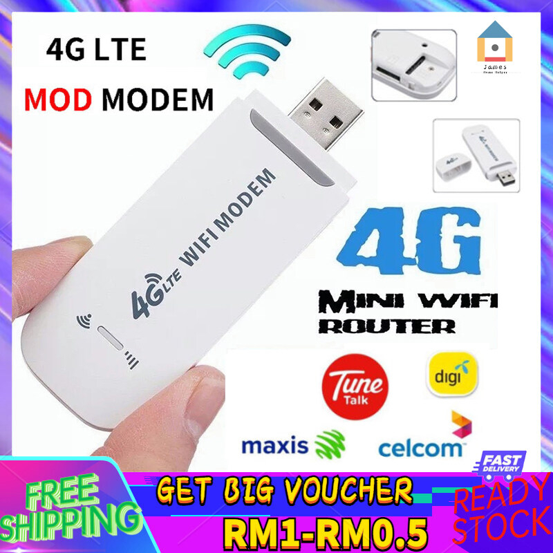 【Malaysia Spot Sale】RS810（black） Modified 4G Modem Router Unlocked Bypass Unlimited Hotspot Portable WIFI Router Sim Card 4G Hotspot Modem Plug & Play (USB Dongle Broadband )