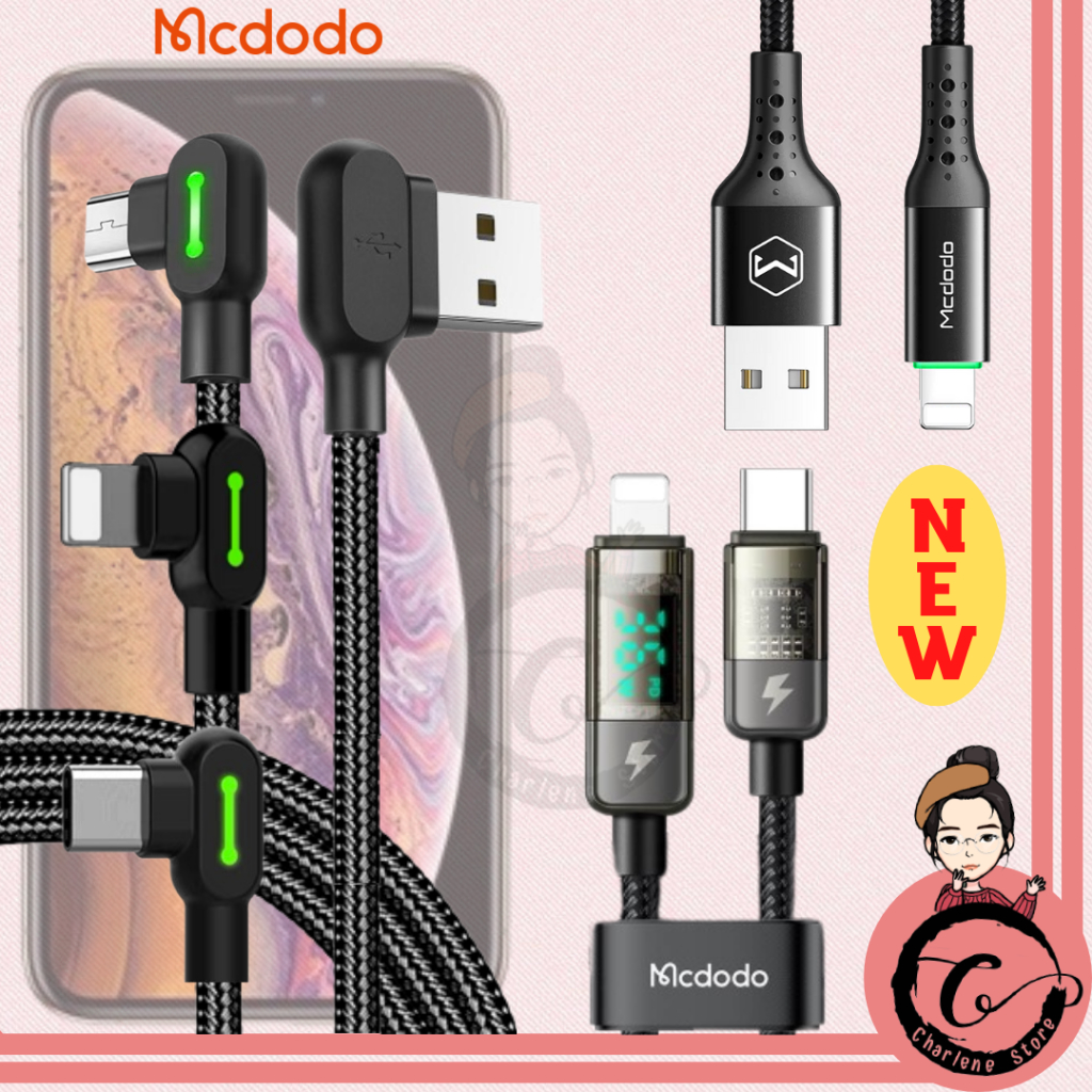 (1 Year Warranty ) MCDODO Fast Charging USB Cable Micro / IPPhone / Type-C Cable for iPhon Huawei Xiaomi Samsung OPPO