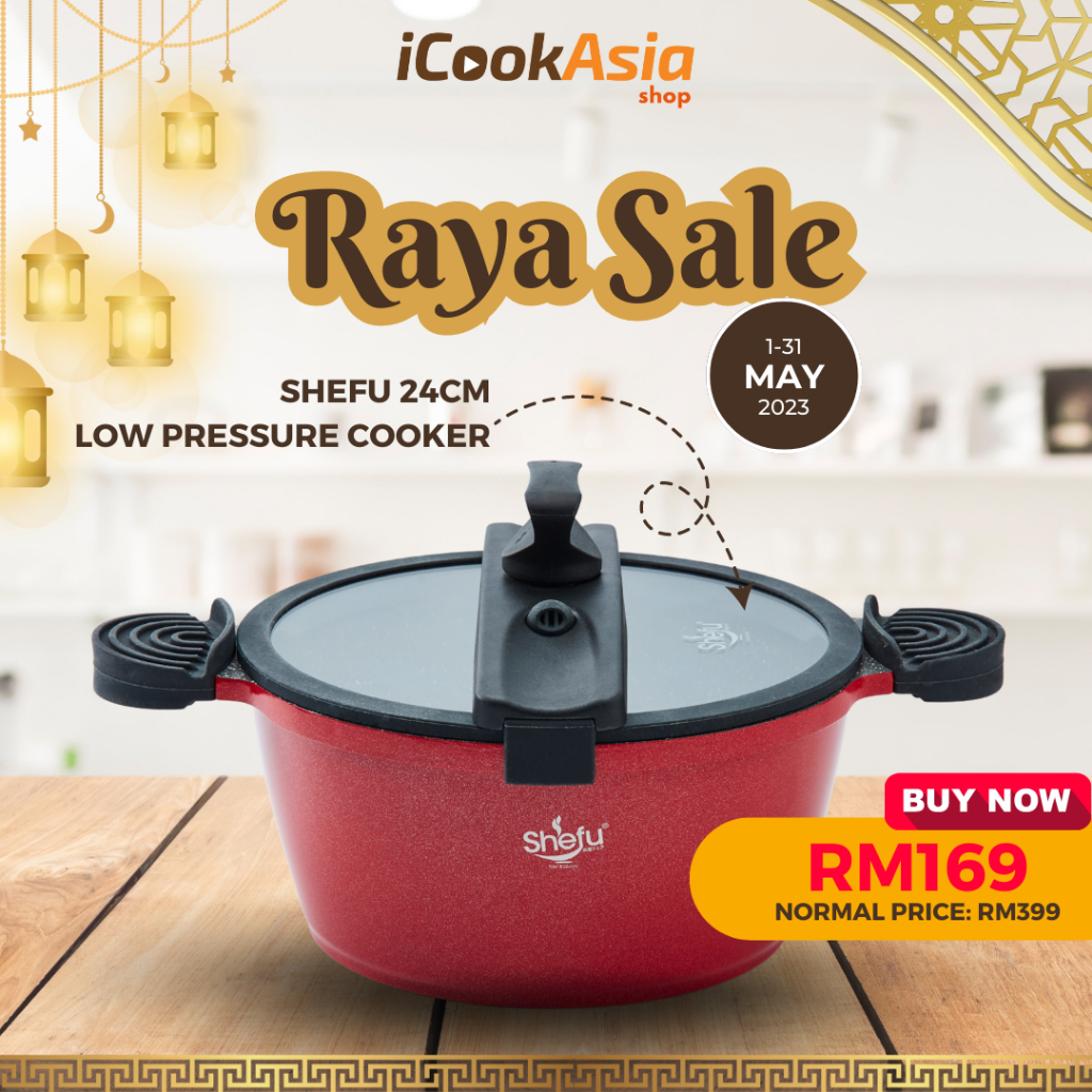 🌟 SHEFU 24cm Die Cast Low Pressure Cooker  | Periuk Tekanan Rendah 🌟